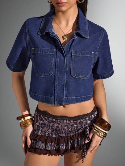 Jeanoix 女士牛仔夹克和外套，休闲简约风格，适合日常穿着