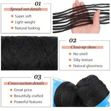 4 Pcs Brazilian Wool Hair Low Temprature Flame Retardant Synthetic Fiber For Wig Materials Braids For Women, Senegalese Twist, African Weaving, Box Weaving, High-Temperature Fiber, Easy To Install, Soft Texture, Crochet Hair Extension Thread