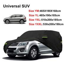 Cubierta para coche de 190T, diseño con cremallera negra, cubre universal para SUV que bloquea los rayos UV, para todo tipo de clima