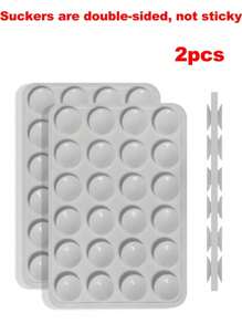 1 pieza/2 piezas Soporte para teléfono con ventosa de silicona doble cara, forma cuadrada, 14 opciones de color, soporte móvil, portátil y móvil