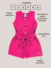 Ribana Soft Children's Romper - Comfort And Style For Your Little One! - Màu Hồng Tươi - Xem 3