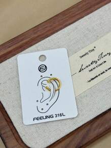 Hot 1 Pc Helix Cartilagem Conch Falso Piercing Jóias Ajustável Cz Ear Cuff Brinco Bijuteria