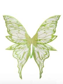 Large 4-Leaf Foil Butterfly Wings/Wing Set, Shiny Transparent Fairy Wings Costume For Adults, Angel Wings For Women, Christmas Wings - Multicolor - View 21