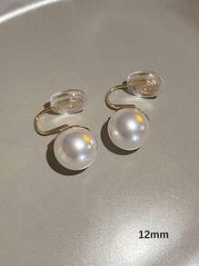 Artifical Pearl Hypoallergenic Fake Ear Cuff Earrings Earring Studs Ear Clips For Men Women CZ Clip On Earrings Stainless Steel Non Pierced Earring Jewelry