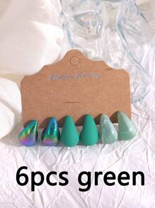 6pcs/Set Colorful Teardrop Earrings Set, Suitable For Women's Daily Wear, Great Gift For Mom Or Best Friend