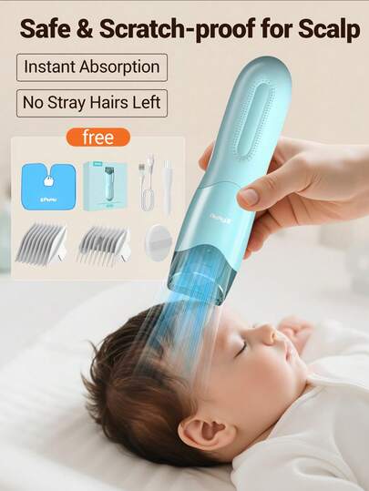 ENSSU Vacuum Hair Clippers, Rechargeable Vacuum Hair Cutter With 2 Modes, Waterproof Hair Clippers Trimmers, Cordless Haircut Kit Professional Electric Hair Clippers With Smart Vacuum, Waterproof And Rechargeable - Perfect For Men's Beard And Body Hair Trimming