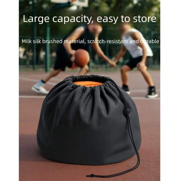 Solid Color Basketball Tote Bag Adjustable Single Shoulder Basketball Drawstring Storage Bag Lightweight Large Capacity