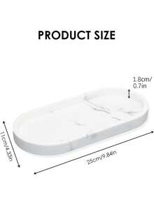 1/2pcs White Marble Silicone Tray, Bathroom Vanity Storage Tray, Bathtub Tray Decoration, Silicone, Kitchen Stand Waterproof Small Storage Tray For Dressing Table Soap Shampoo Candle Towel Plant Jewelry Ring Desk Home Decor For Women Storage Organizer Travel Holiday Essential Fall Decor Autumn Halloween