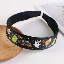 1pc New Festive Atmosphere Headband, Versatile Printed Ghost High Crown Wide-Brim Headpiece - Multicolor - View 12