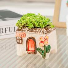2 Pieces 2.5 Inch Ceramic Succulent Pots Set With Drainage Holes - Flowing Glaze Design For Planting Mini Plants And Flowers