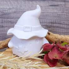 DIY Crystal Epoxy Resin Ghost Halloween Hat Storage Box Container With Lid, Mirror Silicone Mold