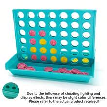 Damas clásicas en miniatura, juego de "cuatro en raya", juego para fiestas y entretenimiento, competencia entre varios jugadores, conecta cuatro - Verde - Ver 2