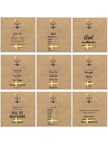 1 件女士十字架仿珍珠青瓷串珠手链套装，时尚西部牛仔风格十字架串珠手链叠戴套装，时尚珠宝礼品，信仰礼品，基督教礼品，友谊礼品