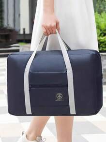 1pc Foldable Large Capacity Travel Bag, Lightweight Luggage Duffel Bag Suitable For Sports, Travel, Vacation, Back To School, Weekend Trip, Overnight, Travel Storage, Airport Travel Clothes, Travel Essentials, Luggage Bag, Christmas Gift Ideas, For Women, Girls, Mom, Mother's Friend, Birthday, Fitness Bag, Sports Bag, Training Bag, Holiday, Thanksgiving, Thank You Gift