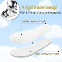 Women's Faux Fur Boots Furry Snow Boots Fuzzy Winter Shoes Fluffy Mid-Calf Flat Boots-20256688 - Brown Leopard - 查看 7