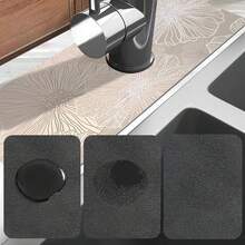 1pc Lotus Texture Anti-Slip Silicone Faucet Drain Mat, Kitchen Sink Drain Mat, Suitable For Various Faucets In Bathroom And Kitchen - Multicolor - View 7