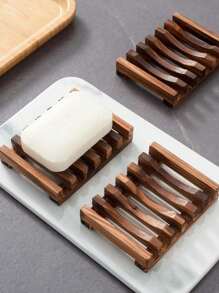 1pc  Drain Soap Box - Wheat Straw Bathroom Soap Holder For Kitchen Sink - Convenient Soap Storage Solution