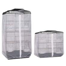 1pc Zipper Solid Color Parrot Cage Mesh Net Cover, Anti-Feather Shedding, Anti-Spill, Anti-Dust, Anti-Mosquito, Breathable, Reusable, Universal For Birds, All Season