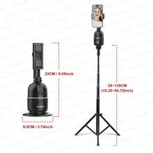 AXNEN AI Gimbal Stabilizer For Mobile Phone 360 Auto Face Tracking Desktop Follow-Up Gimbal Stand For Camera Action Cameras, Optional Remo For Summer Vacation, Travel, Outdoor Activities, Live Streaming Selfie Stick, Tripod Stand