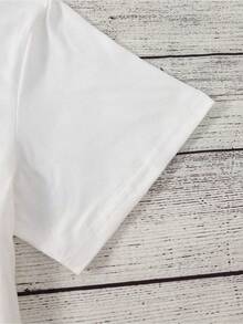 Women's Stitch T-Shirt - Anime Graphic T-Shirt, Casual Cute Street Fashion, Stylish Summer Clothes - 白色 - 查看 4