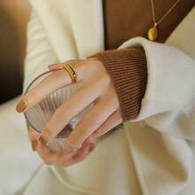 Customized Personalized Name Rapper Style Heart Lace Flower Carved Ring, Father's Day Mother's Day Valentine's Day Birthday Anniversary Gift, Christmas Graduation Family High-End Present For Friends Classmates Silver, Gold Stylish