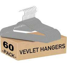 100/60/20/10/5 Packungen Premium Samtkleiderbügel mit Krawattenhalter - rutschfeste und belastbare Kleiderbügel (42cm), 360° drehbare Haken für Jacken, Hoodies, Pullover - platzsparende Samt-Anzugbügel