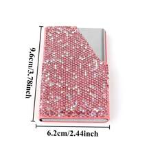 Metal Credit Card Holder Wallet And Business Card Case For Women, Suitable For Both Men And Women. , Compact, And Easy To Carry. Perfect For Business Cards, Cash, And Office Use. An Ideal Gift For Women