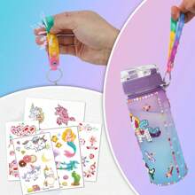 Decorate Your Own Water Bottle Kits,Unicorn Mermaid Painting Crafts,Fun Arts And Crafts Gifts Toys For Birthday Christmas(Unicorn)