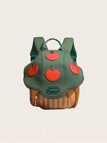 1pc Kids Cute Mushroom Backpack, Large Capacity Toddler Children School Bag