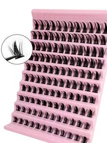 Rikuaild 120pcs D-Curl Fluffy Eyelash Clusters, Cartoon Style, DIY Lash Extension, Soft & Voluminous, Dense Individual Lashes, Natural & Realistic, False Eyelashes - D - View 6