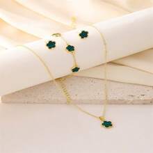 1pc Fashion Chinese Style Gold Plated Lily Drop Earrings, Luxury Gift For Wife/Girlfriend