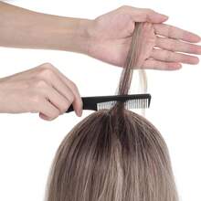 黑色沙龙造型梳 10支装碳纤维卷翘梳 手工挑染发梳 碳纤维分叉梳 造型梳 女士发梳