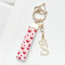 1 件锌合金钥匙扣，采用印花 PU 皮革设计，搭配闪亮皇冠字母吊坠，防锈涂层，适合悬挂车钥匙、钥匙等。它与任何东西相匹配，是引领潮流的必备品！ - 彩色 - 查看 22