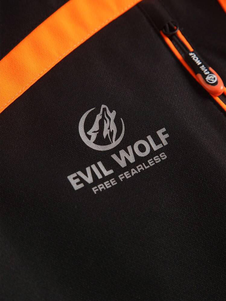 Men's Winter Ski Jacket, Outdoor Fashion Thick Ski Jacket, Men's Hooded Thick Mountaineering Windbreaker, Korean Casual Stylish Ski Jacket With Large Pockets - Orange - View 11