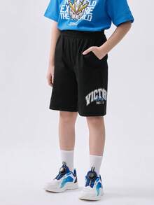 Balabala Boys' Quick-Dry Shorts, Breathable Summer Five-Point Pants, 2025 New Arrival - Black - View 5