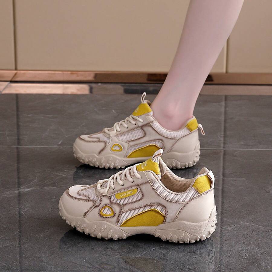 Women Sports Shoes - 米黑 - 查看 1