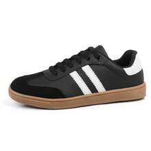 Women's Casual Vintage Style Sneakers – Young And Modern Look, Stylish, Comfortable, Soft, Street Style Sneakers - 黑色 - 查看 4