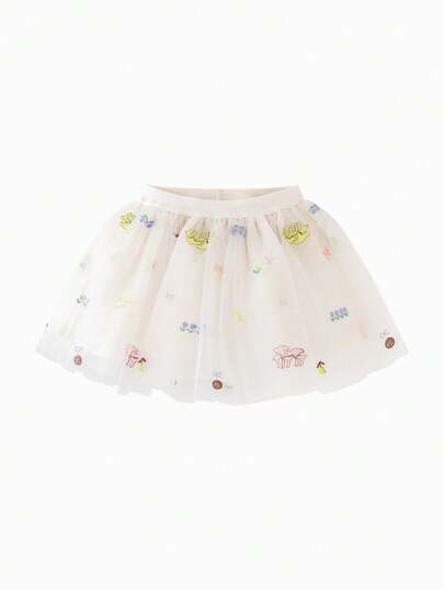 mini bala 2025 Spring Sweet Layered Tulle Skirt For Girls