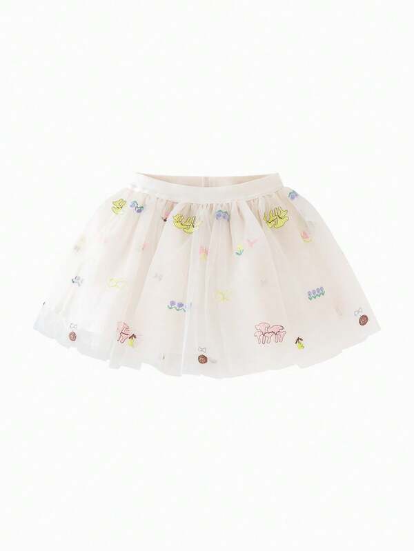 mini bala 2025 Spring Sweet Layered Tulle Skirt For Girls