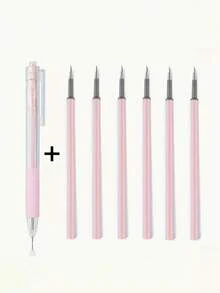 1/7 Piezas/Set Cuchillo de utilidad artístico para pegatinas, scrapbooking, herramienta de corte, caja de envío, cuchillo, útiles escolares, manualidades DIY, útiles escolares, vuelta al cole