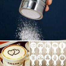 25pcs Coffee Stencils DIY Fancy Coffee Printing Model Foam Spray Cake Stencil Coffee Drawing Cappuccino Mold Birthday Cake Stencils Cookie Coffee Stencils Templates Latte Art Painting Reusable Baking Powdered Sieve Tool,Suitable For Halloween, Christmas, Thanksgiving