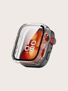 1pc Unisex Plain Color Cover Case & Screen Protector All-In-One PC Smartwatch Case Compatible With Huawei Watch Fit 4 Pro