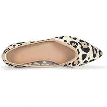 Womens Flat Shoes Classic Pointed Toe Flats Knitted Dress Shoes Soft Comfortable Dressy Flats Women - 6042豹 - 查看 7