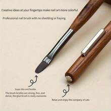 8 piezas de Bolígrafos magnéticos de arte de uñas de sándalo, pueden usarse como imanes de ojo de gato, herramienta de uñas multifuncional 3 en 1 con cepillo y imán, diseño conveniente