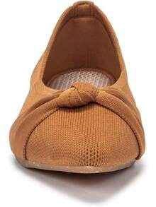 Womens Flat Shoes Classic Pointed Toe Flats Knitted Dress Shoes Soft Comfortable Dressy Flats Women - 討好 - 查看 5