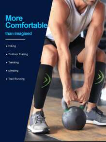 Comfortable Calf Compression Sleeve For Sports & Travel Breathable Footless Compression Socks For Unisex