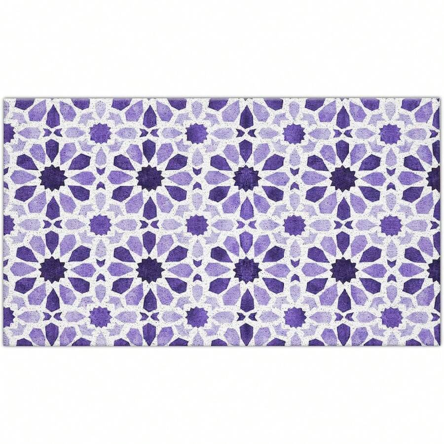 Floral Boho Welcome Door Mats Doormat Outdoor Indoor Entrance, Indoor Door Mats For Entryway, Entrance Door Mat, Non-Slip Rubber Backing Doormat Low Profile Welcome Door Mat For Entryway Indoor Outdoor Rug For Front Door, Entrance, Kitchen,Yard-16"X24", 18"X30" - 紫色 - 查看 1
