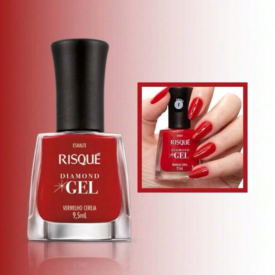 Risqué Risque Diamond Gel Nail Polish Various Colors Wholesale Resale - Choose Your Color - ROJO CEREZA - Ver 1