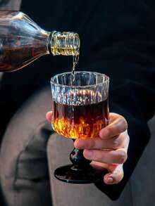 1 pieza Copa de vino francesa vintage y lujosa con pliegues, copa de champán de tallo alto para decoración del hogar, cenas familiares, fiestas de cumpleaños, ideal para Halloween, Navidad, regalos de cumpleaños - Multicolor - Ver 5