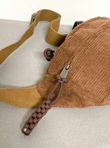 1 قطعة حقيبة صدر خضراء القلب من النبيل للرجال، متعددة الاستخدامات بتصميم مبسط عصري